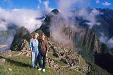 Machu Picchu - Peru Ann and Jon Holmquist at Machu Picchu