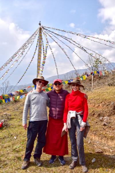 Ann and Jon and Rinpoche near Dochula Pass - Bhutan Dochula Pass - Bhutan