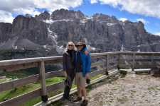 Dolomites - Italy Ann and Jon Holmquist at Passo Gardena in the Dolomites, Italy