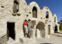 Tatouine - Tunisia Ann and Jon Holmquist at Tatouine, Tunisia