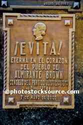 Plaque on Evita's Tomb