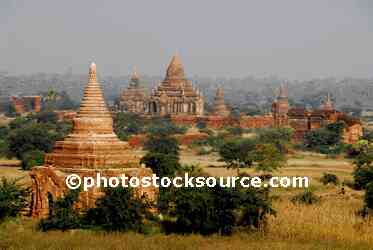 Pagodas from Tayoke Pagoda