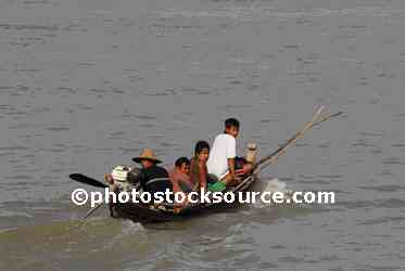 Boat on the Irrawaddy River