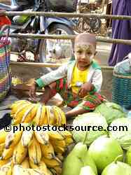 Child Wearing Thanaka
