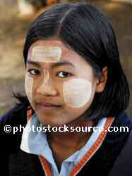 Girl Wearing Thanaka