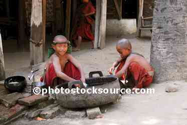 Monks Washing Dishes