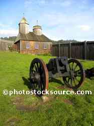 Fort Ross Chapel and Cannon