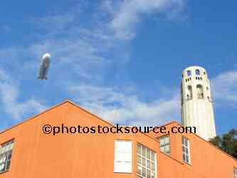 Coit Tower and Blimp