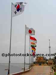 Flags Along Sisowan Quay