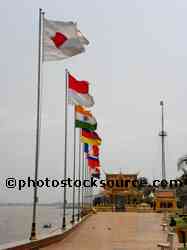 Flags Along Sisowan Quay