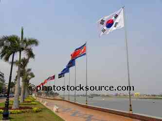 Flags Along Sisowan Quay
