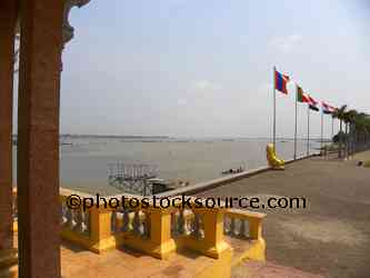 Flags Along Sisowan Quay