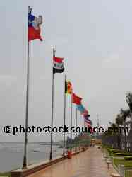 Flags Along Sisowan Quay