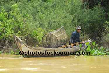 Man with Fish Traps