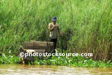 Man with Fish Traps