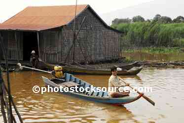 Man Paddling Boat