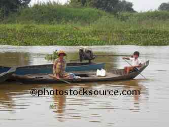 Woman and Son in Boat