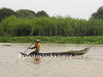 Man Paddling Canoe