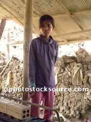 Girl Brick Maker Resting