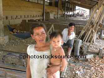 Brick Factory Woman with Chld