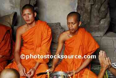 Buddhist Monks Praying