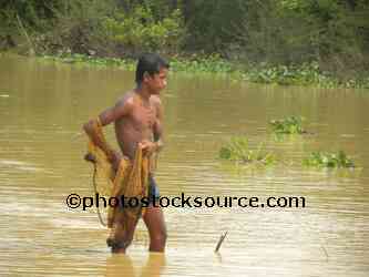 Man Net Fishing