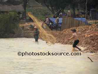 Men Fishing with Nets