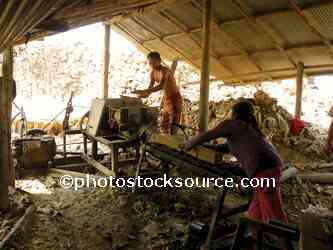 Family Making Bricks