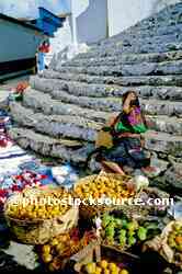 Fruit Seller on Church Steps