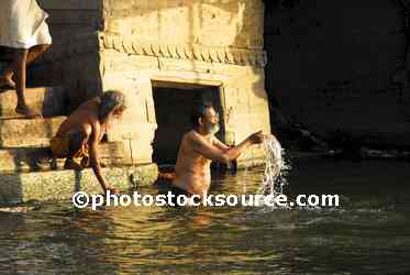 Bathers in Ganges