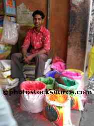 Man Selling Holi Powder