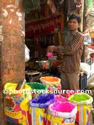 Man Selling Holi Powder