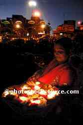 Women with Flower Offerings