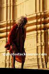 Old Man at Temple