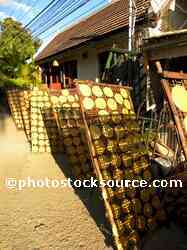 Racks of Drying Papadum