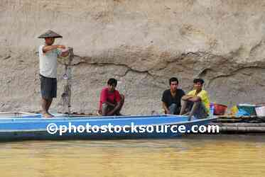 Men Net Fishing
