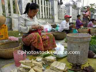 Woman Selling Honey Comb