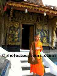 Monk at Wat Xieng Thong