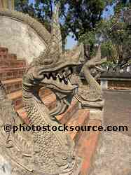 Haw Pha Kaew Naga Staircase