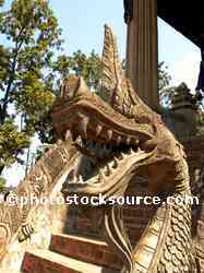 Haw Pha Kaew Naga Staircase
