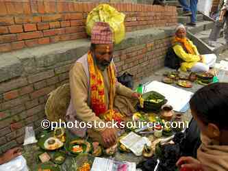 Priest at Cremation Ceremony