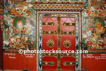 Tibetan Murals and  Door