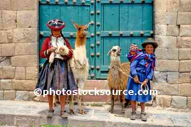 Women with Llamas