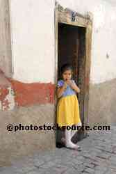 Girl in Colorful Dress