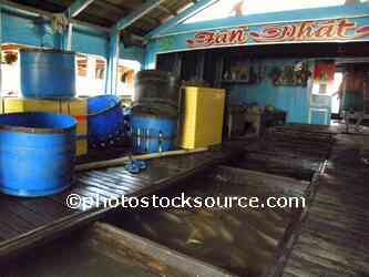 Fish Farm Beneath Boat