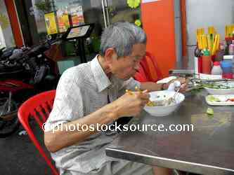 Man having Lunch
