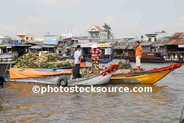 Boat Selling Pineapples