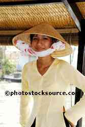Woman on Sampan