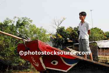 Man on Sampan