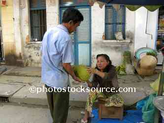 Woman Selling Jackfruit